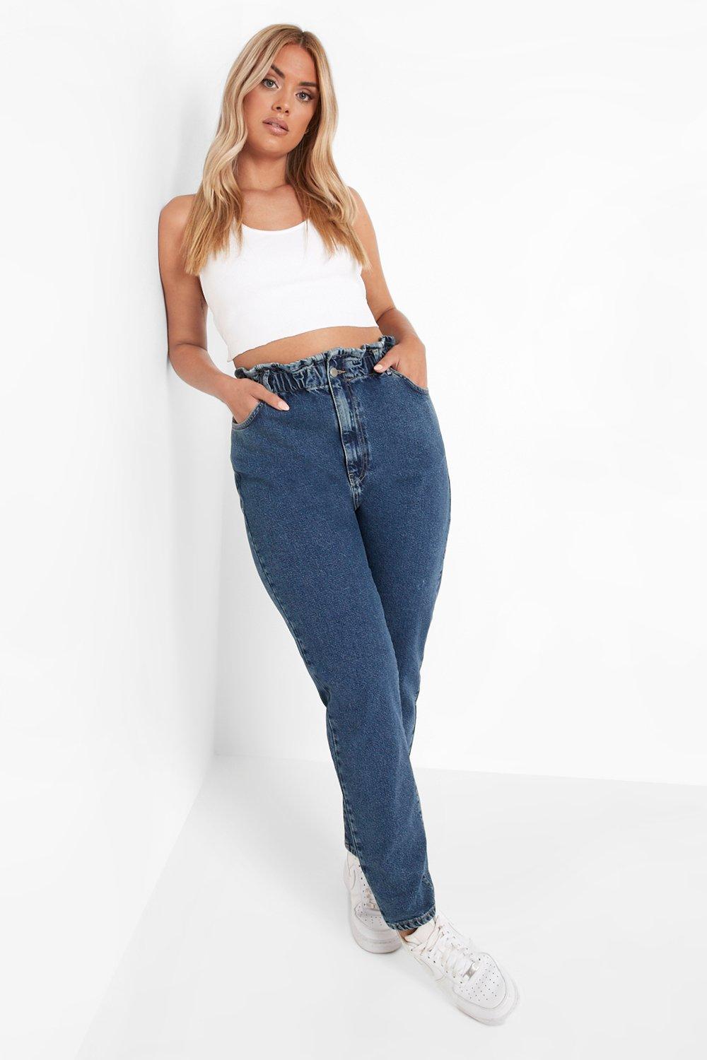 Boohoo jean mom hot sale